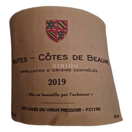 Burgundi Beaunen Ylämaat Les Caves du Vieux Pressoir 2019