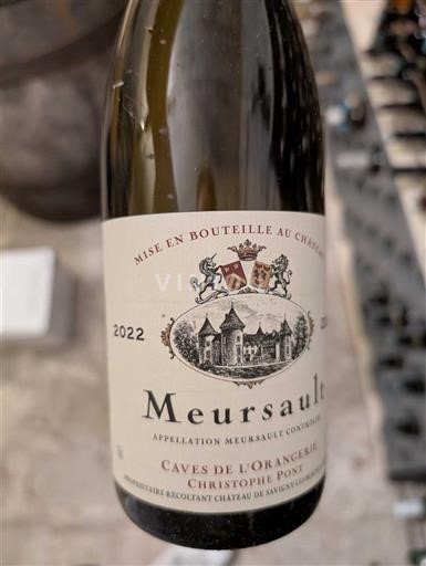 Burgundi Meursault Caves de l'Orangerie - Christophe Pont 2022