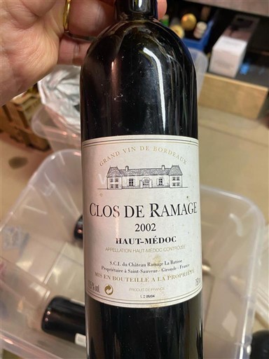 Bordeaux Haut-Médoc Clos de Ramage 2002
