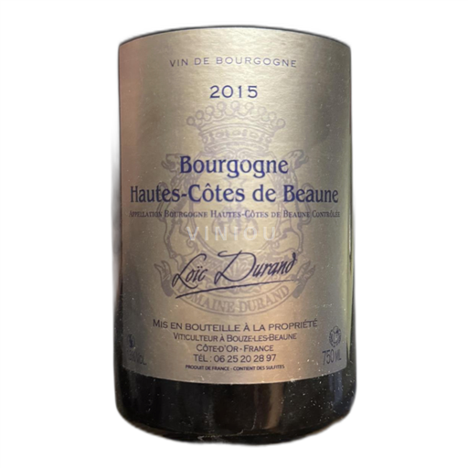 Burgundi Beaunen Ylämaat Loïc Durand 2015