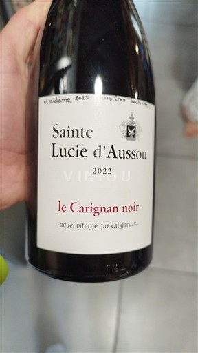 Vinhos Rouge sec le Carignan noir Sainte Lucie d’Aussou 2022 França Languedoque Não especificado AOC