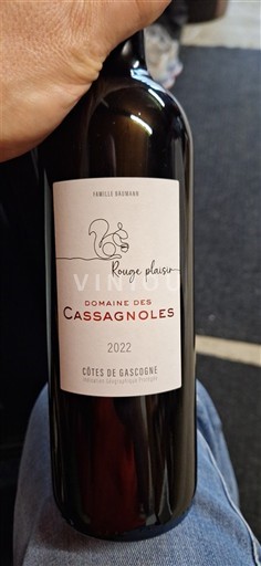 South West Côtes de Gascogne Domaine S Cassagnoles Rouge Plaisir 2022