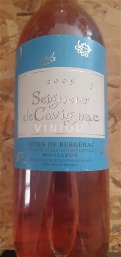 Sud-Ouest Côtes-de-bergerac Seigneur de Cavigneac 2005
