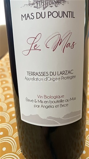 Viner Rouge sec Le Mas Mas du Pountil 2022 Frankrike Languedoc Terrasses-du-Larzac AOC