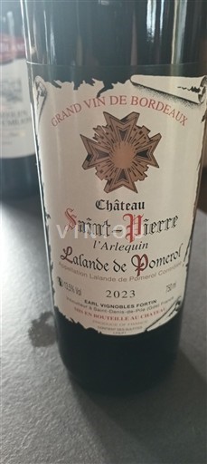 Bordeaux Lalande-de-Pomerol Château Saint-Pierre l'Arlequin 2023
