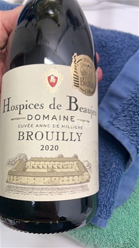 Beaujolais Brouilly Hospices de Beaujeu Anne de Millière 2020