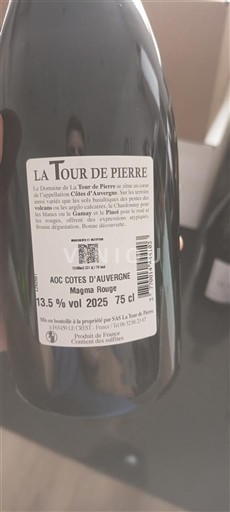 Valle del Loira Côtes de Auvernia La Tour de Pierre Magma 2025