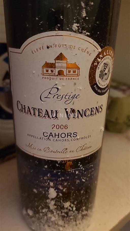 Lounais-Ranska Cahors Château Vincens Prestige 2006
