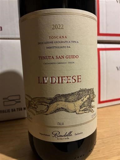 Toscana Ikke specificeret Tenuta San Guido Le Difese 2022