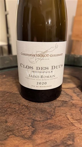 Bourgogne Saint-Romain Christophe Violot-Guillemard Clos Des Ducs Monopole 2020