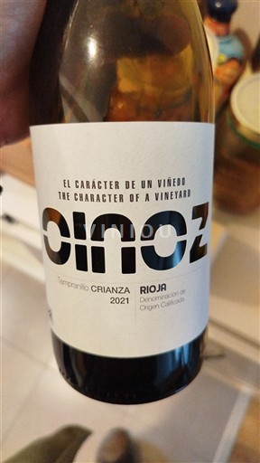 La Rioja rioja Oinoz Tempranillo Crianza 2021