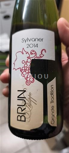 Rượu vang Blanc sec Grande Tradition Brun Philippe 2014 Pháp Alsace Sylvaner AOC