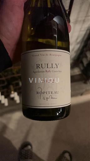 Viner Blanc sec Ropiteau 2022 Frankrike Bourgogne Rully AOC