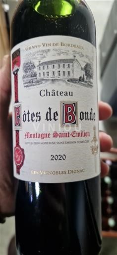Bordeaux Montagne-Saint-Émilion Château Côtes de Bonde 2020
