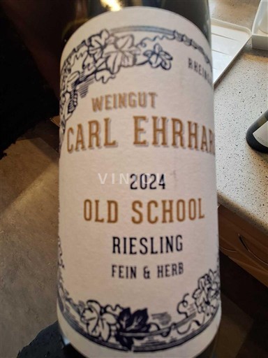 Rượu vang Blanc sec Old School Weingut Carl Ehrhard 2024 Đức Rheingau