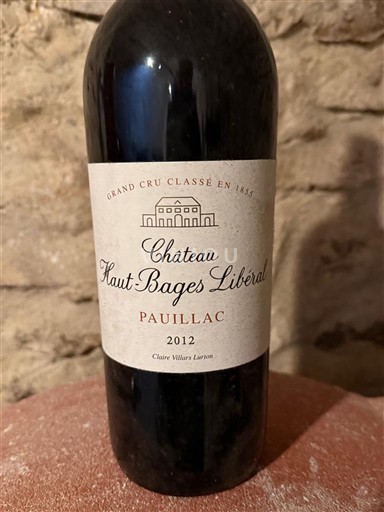 Burdeos Pauillac Château Haut-Bages Libéral 2012
