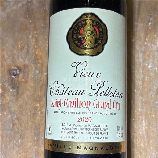 Bordeaux Saint-Émilion Grand Cru Grand Cru Château Pelletan Vieux 2020