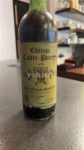 Бордо Сент-Емільйон Гран Крю Grand Cru Château Cadet-Pontet 1975