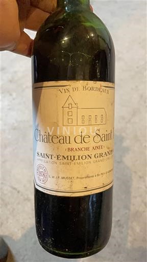 Bordeaux Saint-Émilion Grand Cru Château Saint Branche Aînée 1978