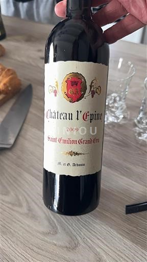 Бордо Сен-Емільйон Grand Cru Château L'Épine 2009