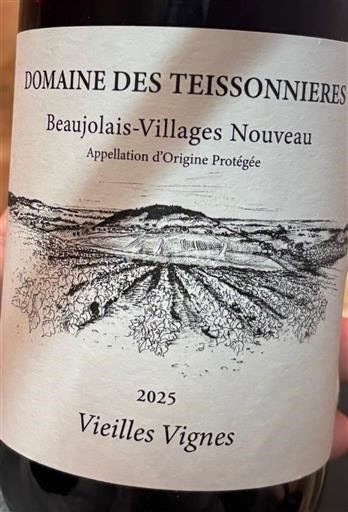 Beaujolais Not Specified Domaine S Teissonnières Vieilles Vignes 2025