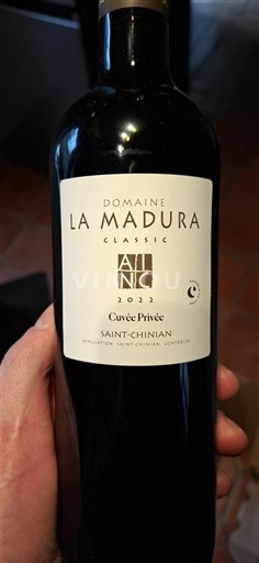 Vina Rouge sec Cuvée Privée Domaine La Madura 2022 Francija Langvedok Saint-Chinian AOC