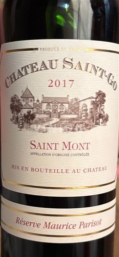 South West Saint-Mont Château Saint-Go Réserve Maurice Parisot 2017