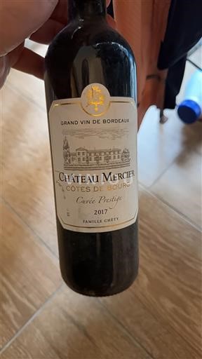 Bordeaux Côtes-de-bourg Château Mercier Prestige 2017