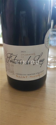 Vin Rouge doux Domaine La Fontaine du Loup 2021 France Vallée du Rhône AOC