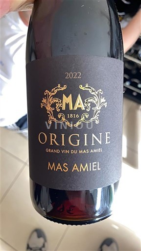 Vine Rouge sec Origine Mas Amiel 2022 Frankrig Roussillon Côtes-du-Roussillon-Villages AOC