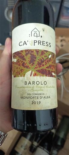 Wijnen Rouge sec Del comune di Montforte d'Alba Ca' dï Press 2019 Italië Piëmont Barolo DOC