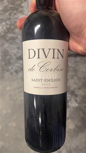 Bordeaux Saint-Émilion Château Corbin Divin de Corbin 2012