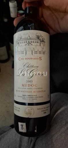 Bordeaux Médoc Château La Gorce 2003