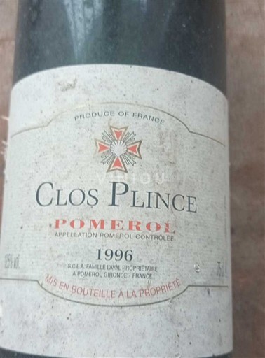Bordeaux Pomerol Clos Plince 1996