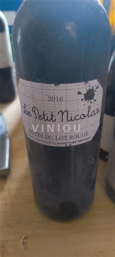 Sud-Ovest Côtes del Lot Le Petit Nicolas 2016