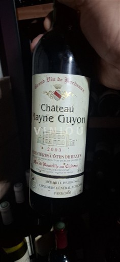 Bordeaux Ospecificerad Château Mayne Guyon 2003