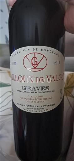 Burdeos Graves Cailloux de Valgu 2018