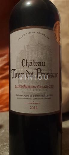 Bordeaux Saint-Émilion Grand Cru Grand Cru Château Tour de Pressac 2014