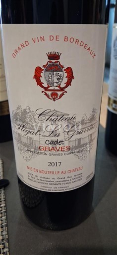 Bordeaux Graves Château Stégaur La Gravette Cadet 2017