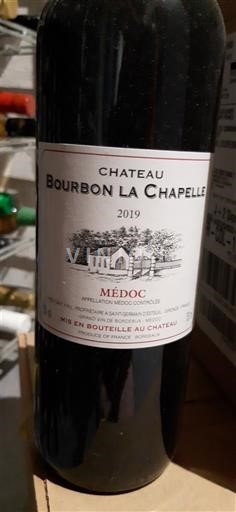 Bordeaux Médoc Château Bourbon La Chapelle 2019