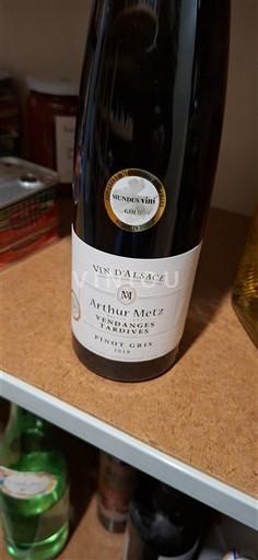 Alsace Pinot Gris Arthur Metz Vendanges Tardives 2018