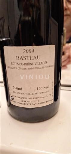 Údolí Rhôny Rasteau Domaine S Escaravailles 2004