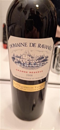 Лангедок та Руссійон Coteaux de Murviel Domaine Ravanès Grande Réserve Les Gravières du Taurou 2008