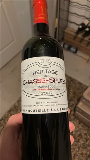 Bordeaux Haut-Médoc Château Chasse-Spleen Héritage de Chasse-Spleen 2020