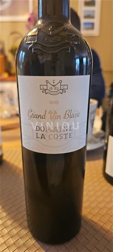 Provence Coteaux d'Aix-en-Provence Domaine La Coste Grand Vin Blanc 2019