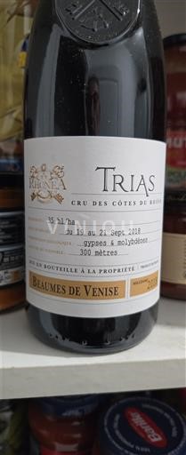 Rhône-dalen Beaumes de Venise Trias 2018