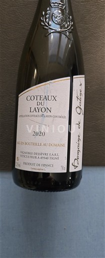 Vallée de la Loire Coteaux-du-layon Domaine Gatine 2020