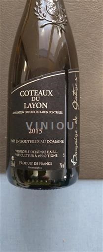 Vallée de la Loire Coteaux-du-layon Domaine Gatine Juliette 2015