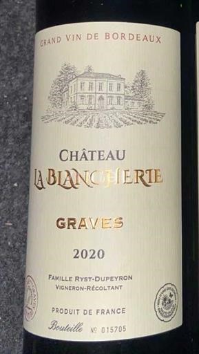 Bordeaux Graves Château La Blancherie 2020