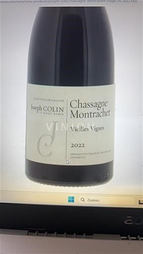 Vina Rouge sec Vieilles Vignes Joseph Colin 2022 Francija Burgundija Chassagne-Montrachet AOC Premier Cru